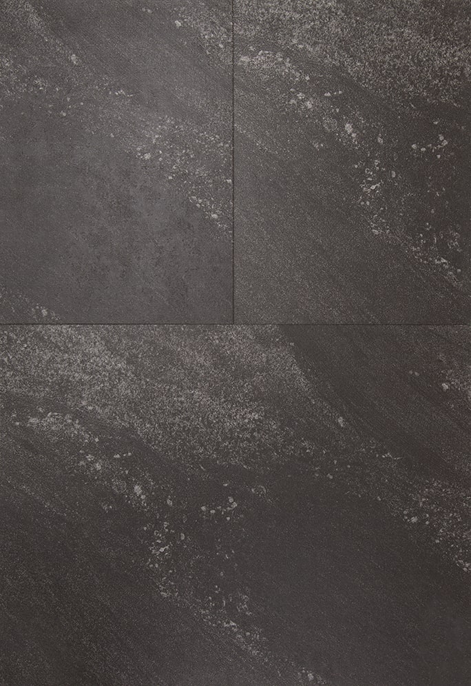 The magnetic Artep 5 tiles of TFD allow you to create a natural stone look This dark coloured floor is timeless and establishes a stylish foundation for any interior